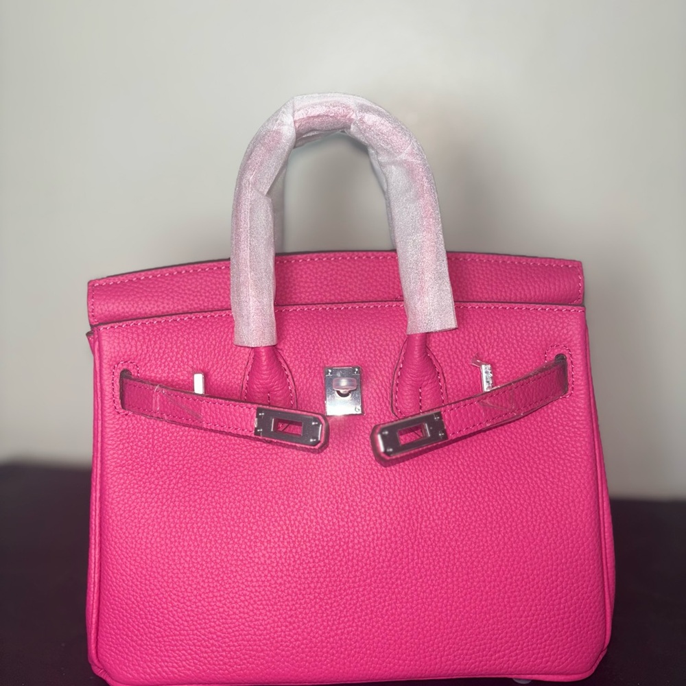 Fushia Pink genuine leather wirkin - Picture 3 of 4